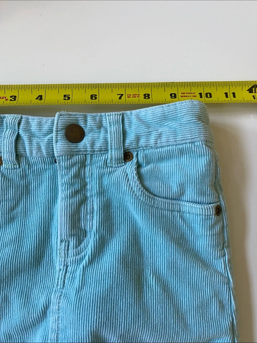 Ralph Lauren 4T Light Blue Corduroy A-Line Kids Skort with logo & cord shorts